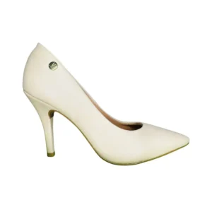 Lemon & Pepper Cream Stilettos – Elegant Pointed Toe Heels – UK 4 / EU 37, Good Condition