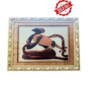 Textured Wooden Wall Frame with Decorative Musical Art – 31"x23", Premium Finish