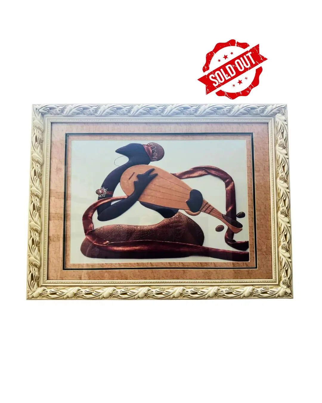 Textured Wooden Wall Frame with Decorative Musical Art – 31"x23", Premium Finish