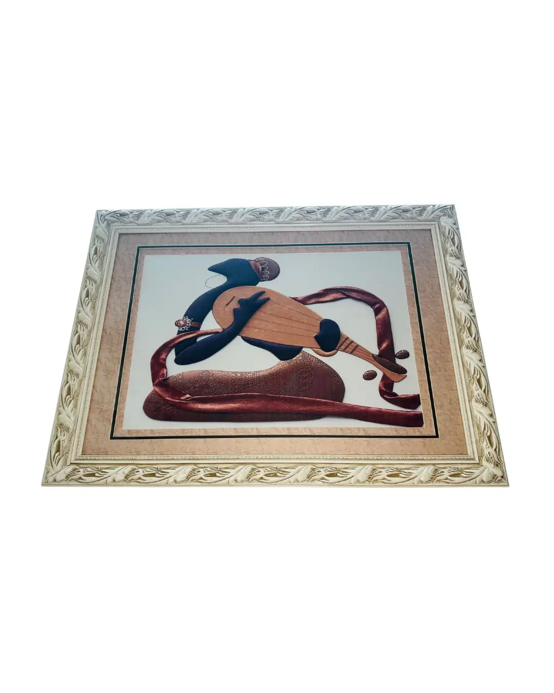 Textured Wooden Wall Frame with Decorative Musical Art – 31"x23", Premium Finish - Image 2