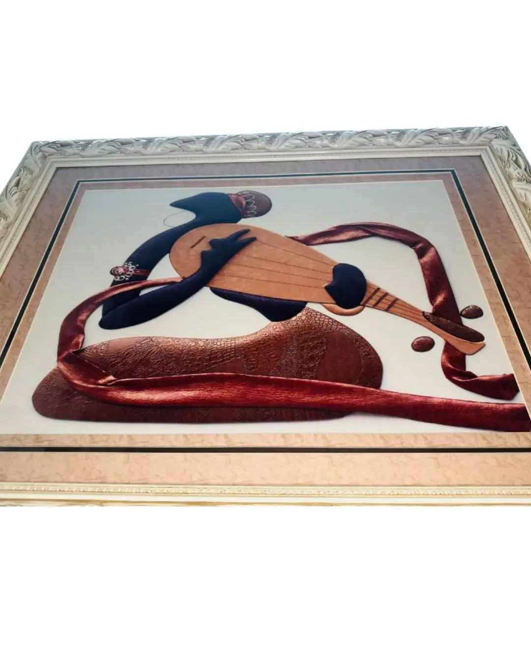 Textured Wooden Wall Frame with Decorative Musical Art – 31"x23", Premium Finish - Image 3