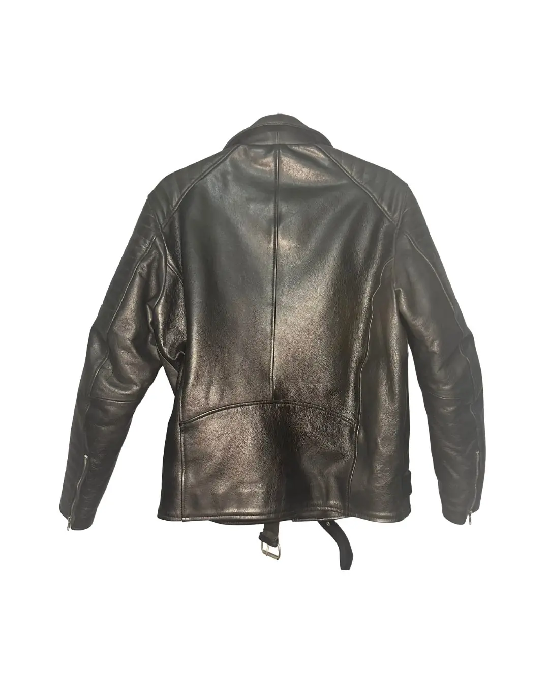 Men’s Black Leather Biker Jacket – Size M, Lightly Worn, Great Condition - Image 2