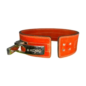 Kobo 10mm Lever Belt – Genuine Leather, 4” Wide Back Support for Weightlifting & Powerlifting, Small