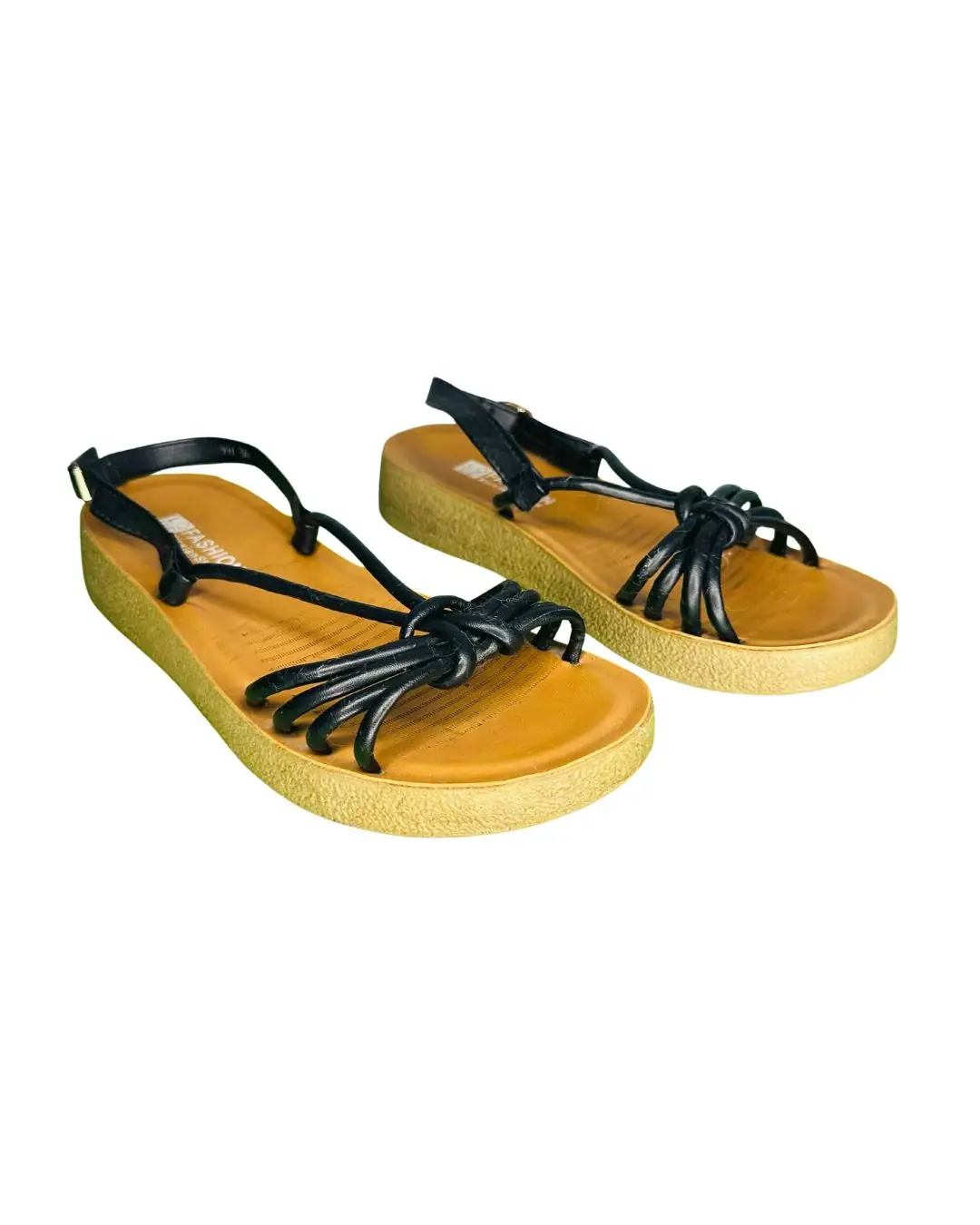 Women’s Black Strappy Slingback Sandals – Size EU 37, Good Condition - Image 2