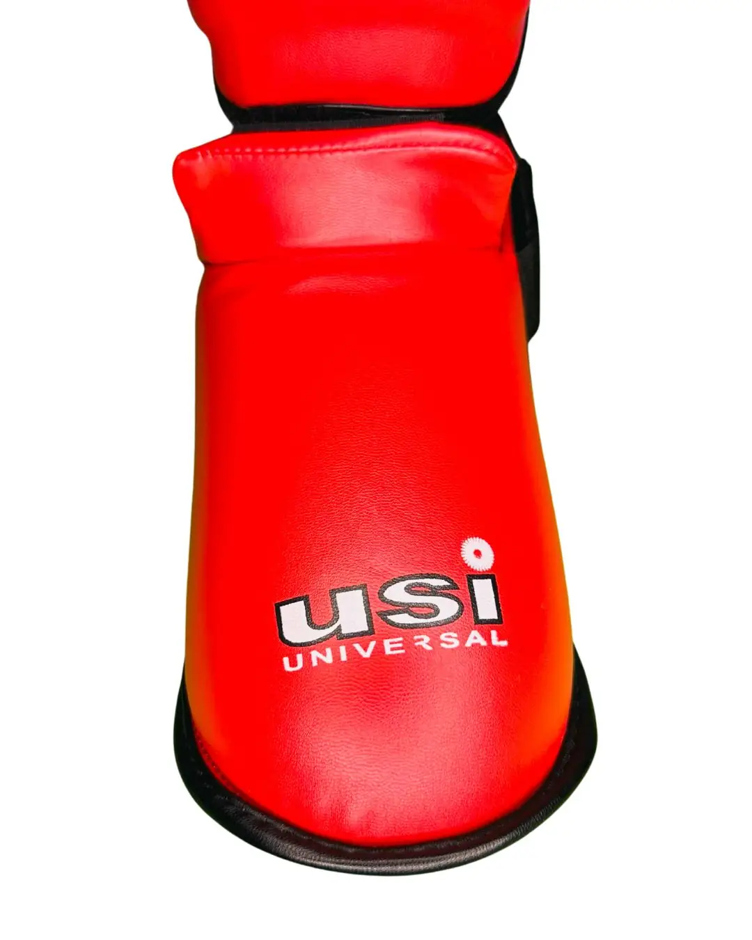 USI UNIVERSAL Shin Pads with Instep – Red, Large - Image 7